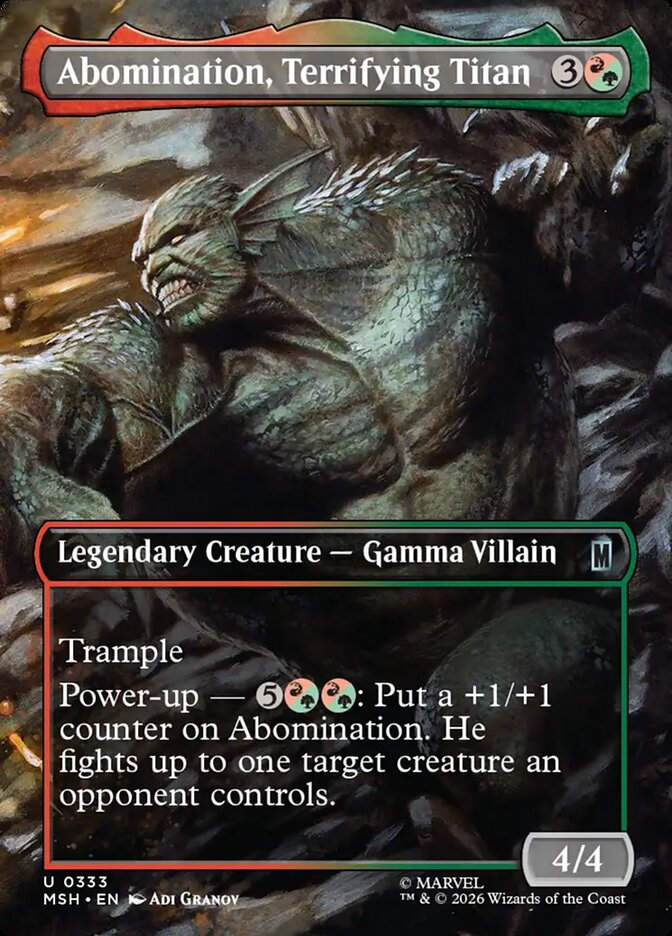 Abomination, Terrifying Titan (MSH) (333) / Borderless