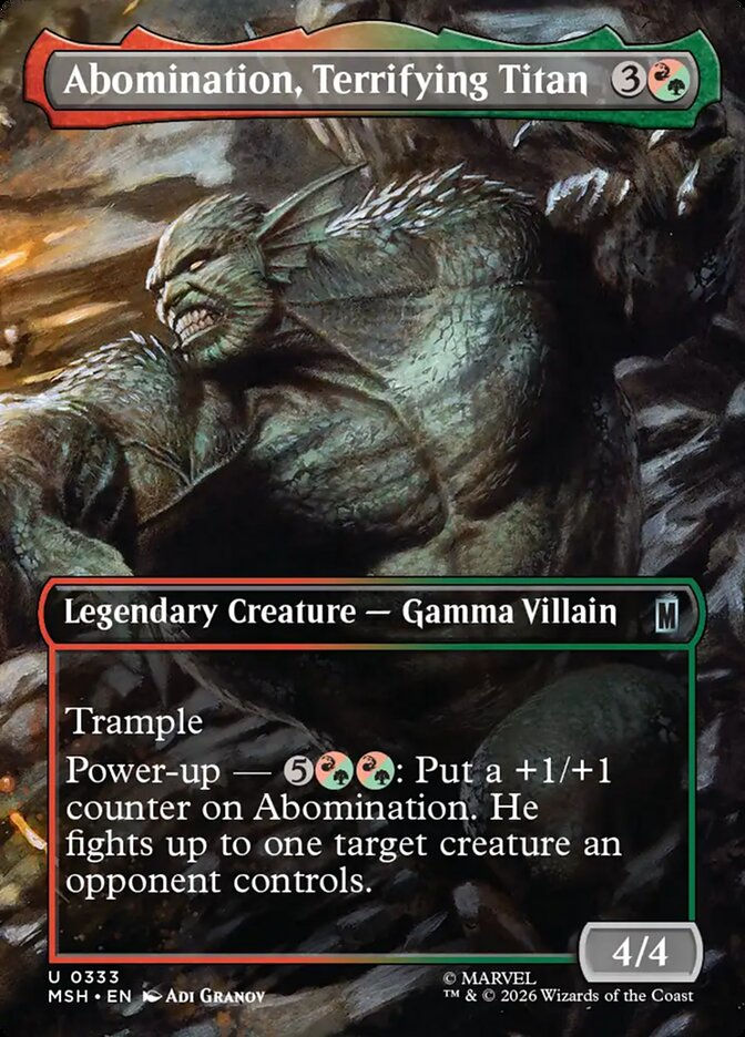 Abomination, Terrifying Titan (MSH) (333) / Borderless