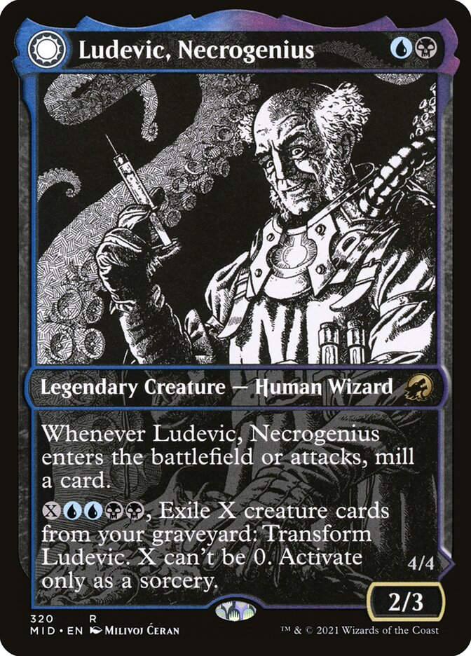 Ludevic, Necrogenius // Olag, Ludevic's Hubris (MID) (320) / Showcase