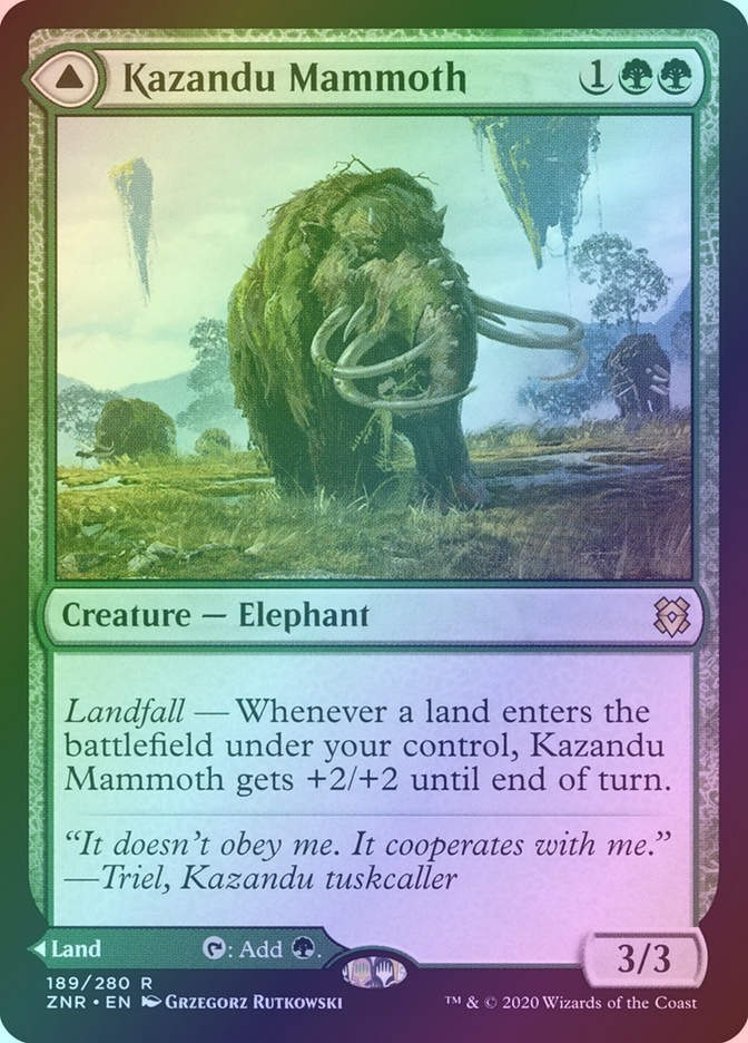 Kazandu Mammoth // Kazandu Valley (ZNR) (189) / Foil