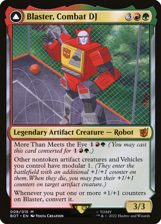 Blaster, Combat DJ // Blaster, Morale Booster (BOT) (8) — cara 1 de 2