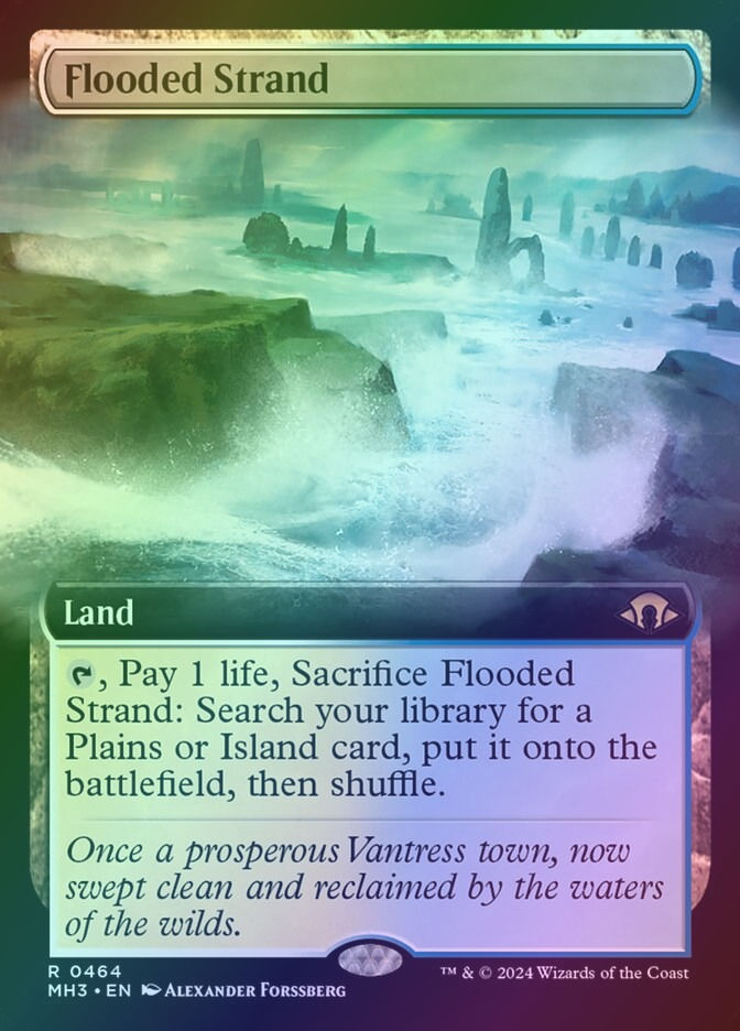 Flooded Strand (MH3) (464) / Extended Art / Foil