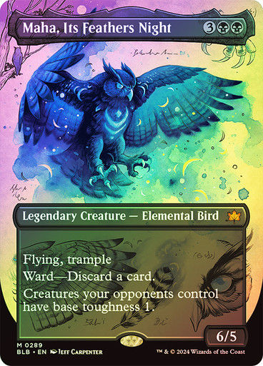 Maha, Its Feathers Night (blb) (289) / Borderless Foil
