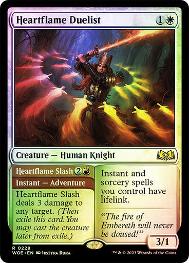 Heartflame Duelist // Heartflame Slash (woe) / Foil