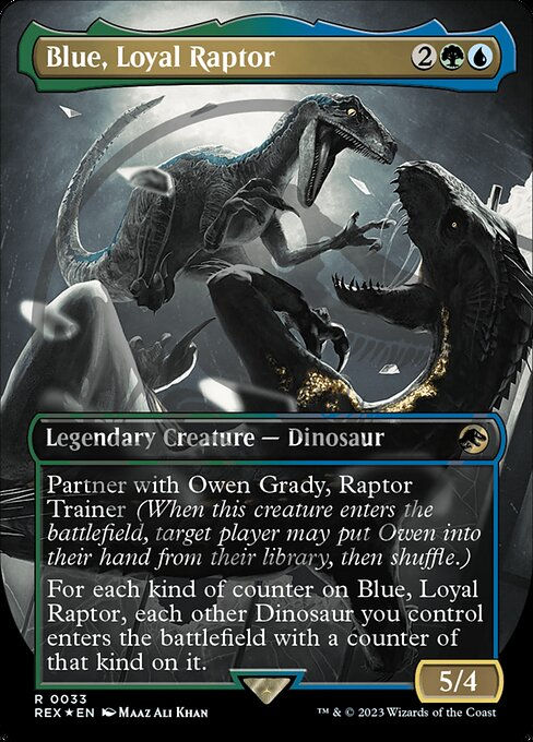 Blue, Loyal Raptor (rex) / Embossed Foil