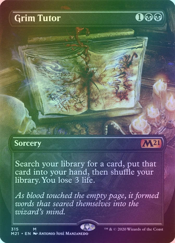 Grim Tutor (M21) (315) / Borderless / Foil