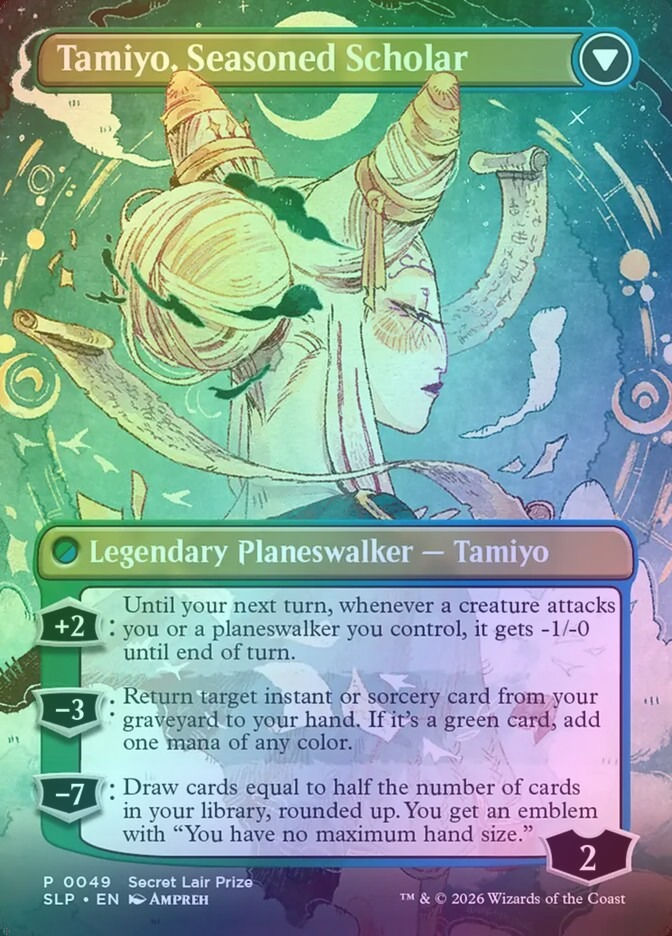 Tamiyo, Inquisitive Student // Tamiyo, Seasoned Scholar (SLP) (49) / Foil — cara 2 de 2