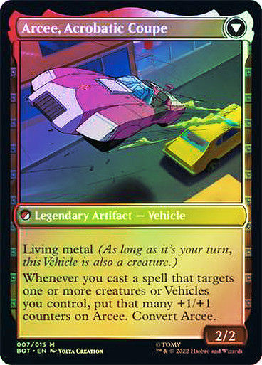 Arcee, Sharpshooter // Arcee, Acrobatic Coupe (BOT) (7) / Foil — cara 2 de 2