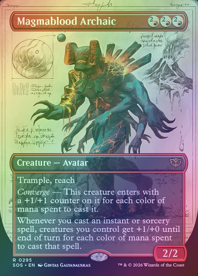 Magmablood Archaic (SOS) (295) / Borderless / Showcase / Foil