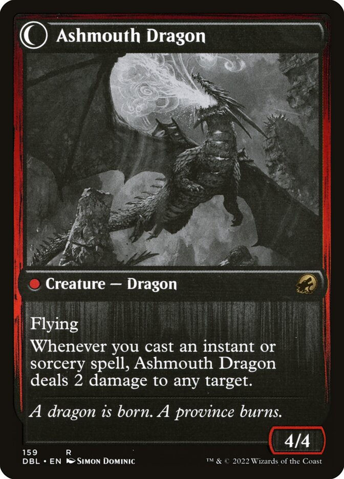 Smoldering Egg // Ashmouth Dragon (DBL) (159) — cara 2 de 2