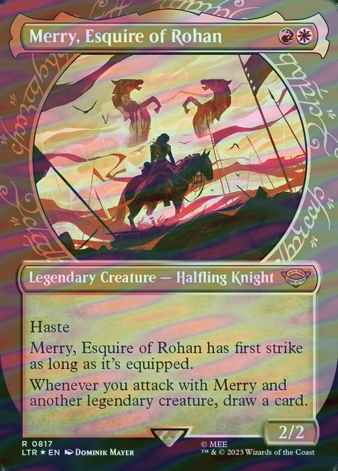 Merry, Esquire of Rohan (LTR) (817) / Borderless / Showcase / Surge Foil