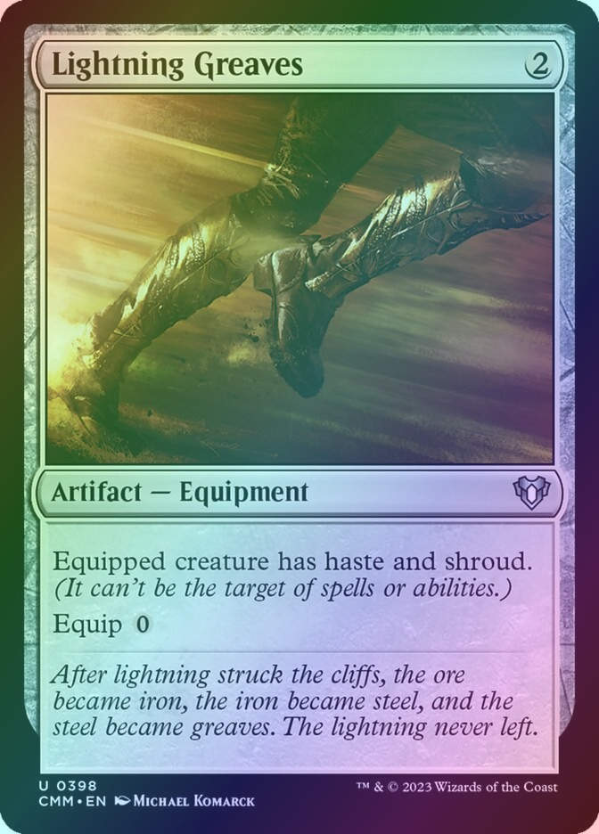 Lightning Greaves (CMM) (398) / Foil