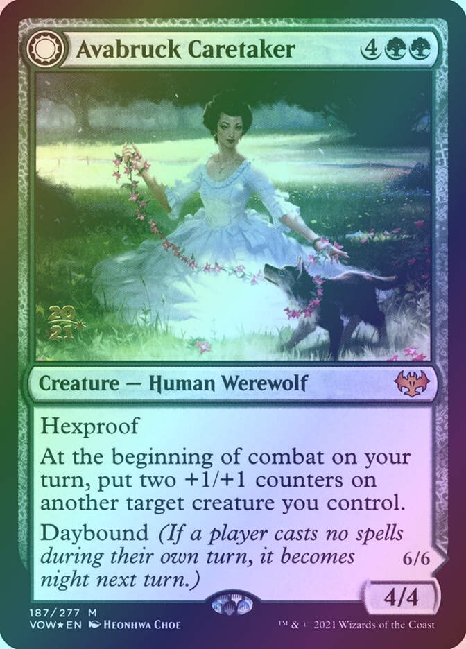 Avabruck Caretaker // Hollowhenge Huntmaster (PVOW) (187s) / Foil