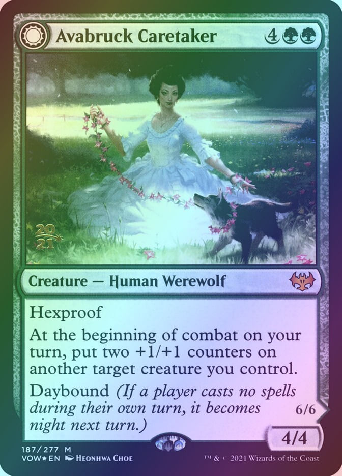 Avabruck Caretaker // Hollowhenge Huntmaster (PVOW) (187s) / Foil — cara 1 de 2
