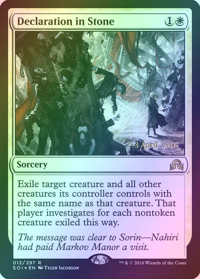 Declaration in Stone (PSOI) (12s) / Foil