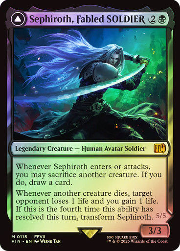 Sephiroth, Fabled SOLDIER // Sephiroth, One-Winged Angel (FIN) (115) / Foil