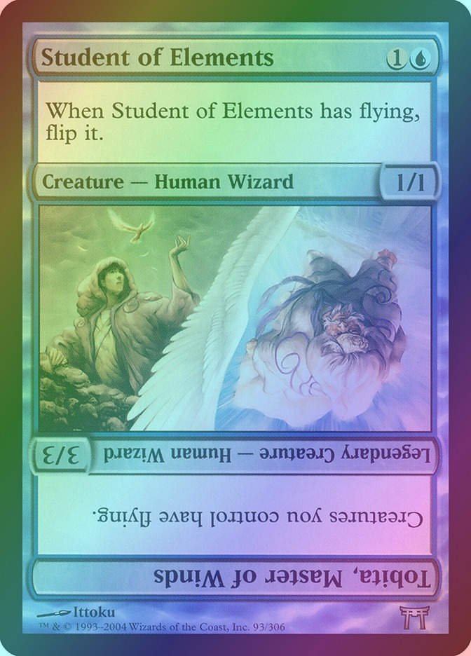 Student of Elements // Tobita, Master of Winds (CHK) (93) / Foil