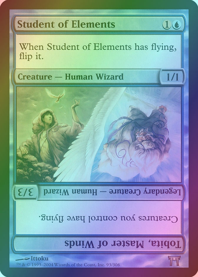 Student of Elements // Tobita, Master of Winds (CHK) (93) / Foil