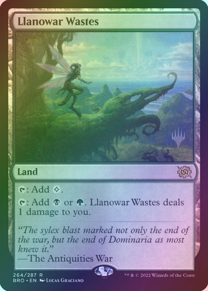 Llanowar Wastes (PBRO) (264p) / Foil
