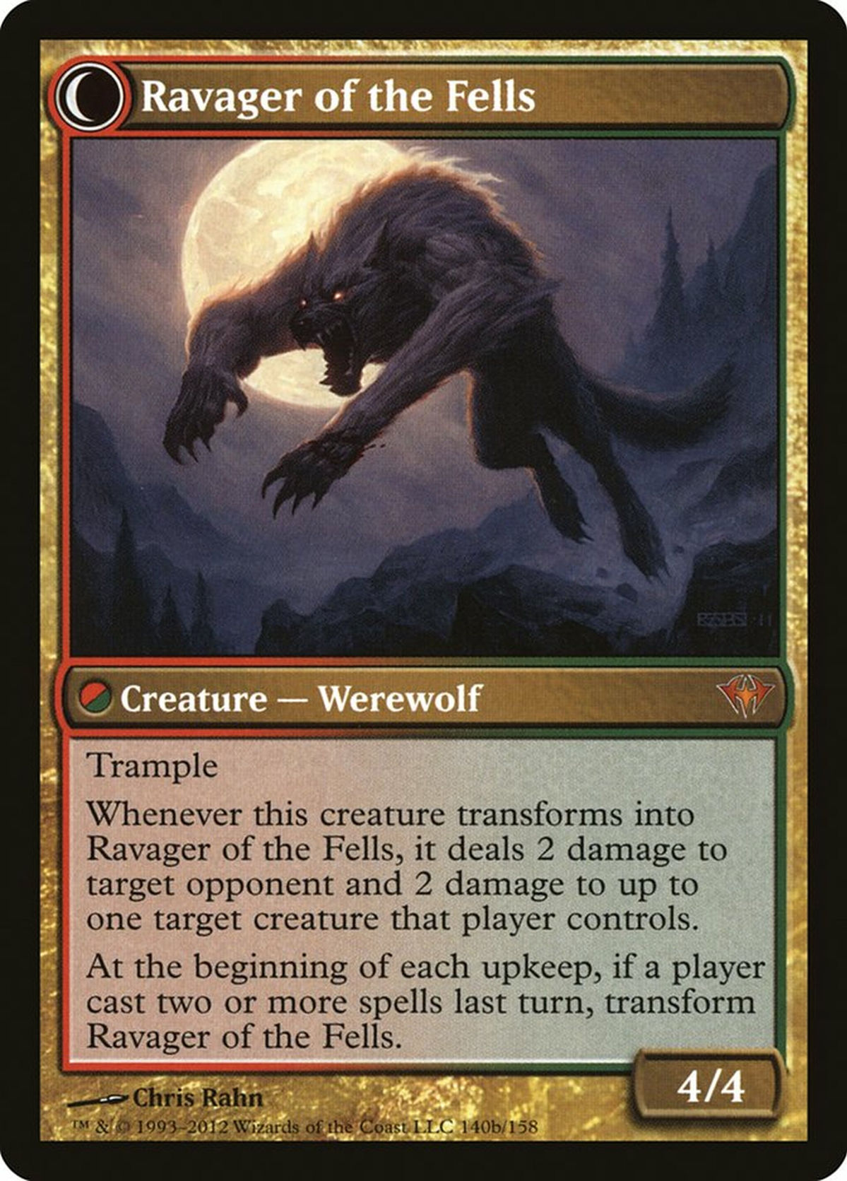 Huntmaster of the Fells // Ravager of the Fells (DKA) — cara 2 de 2