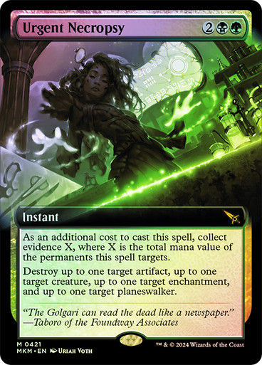 Urgent Necropsy (mkm) (421) / Extended Art Foil