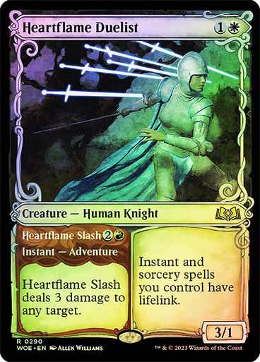 Heartflame Duelist // Heartflame Slash (woe) / Showcase Foil