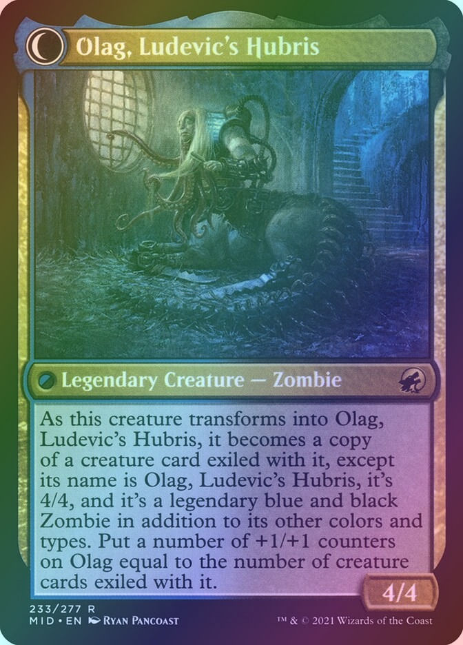Ludevic, Necrogenius // Olag, Ludevic's Hubris (MID) (233) / Foil — cara 2 de 2