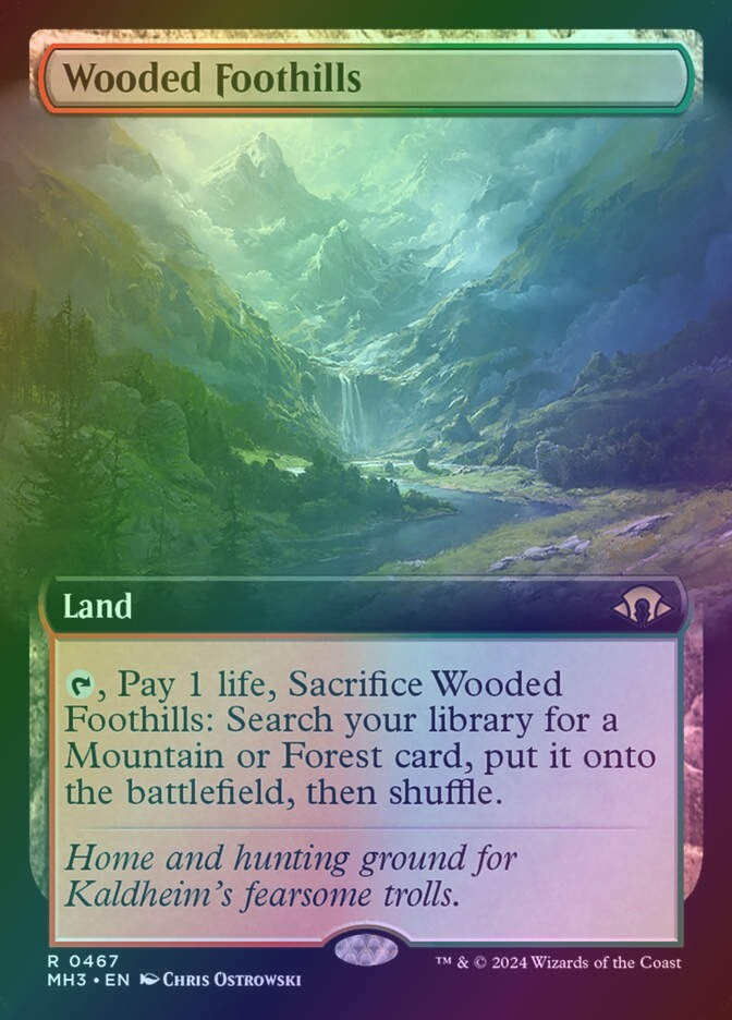 Wooded Foothills (MH3) (467) / Extended Art / Foil