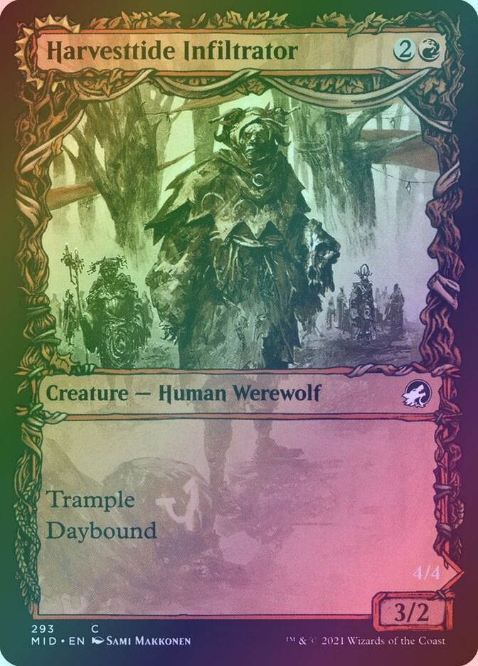 Harvesttide Infiltrator // Harvesttide Assailant (MID) (293) / Showcase / Foil — cara 1 de 2