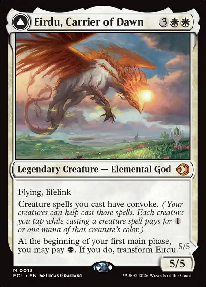 Eirdu, Carrier of Dawn // Isilu, Carrier of Twilight (PECL) (13p) — cara 1 de 2