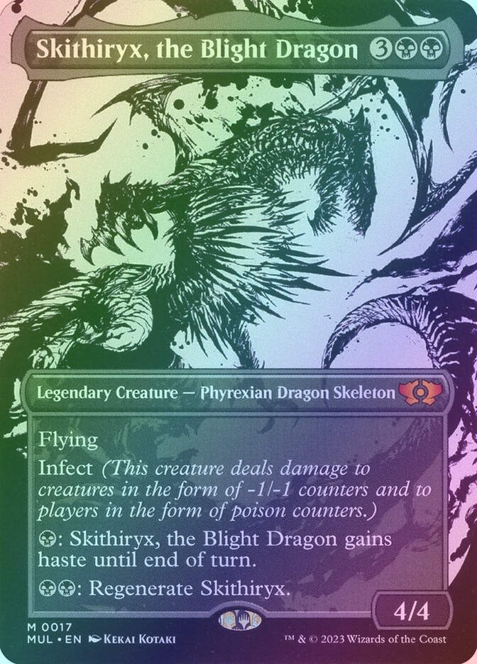 Skithiryx, the Blight Dragon (MUL) (17) / Borderless / Showcase / Foil