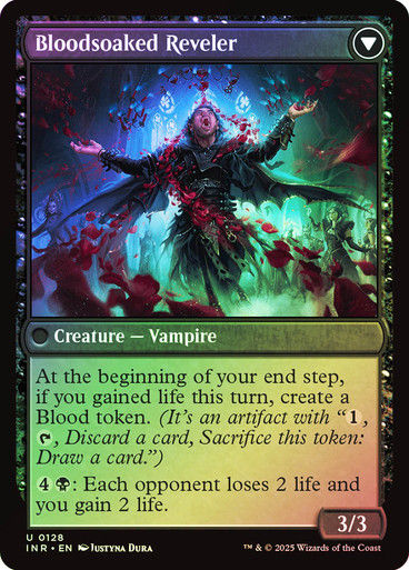Restless Bloodseeker // Bloodsoaked Reveler (INR) (128) / Foil — cara 2 de 2