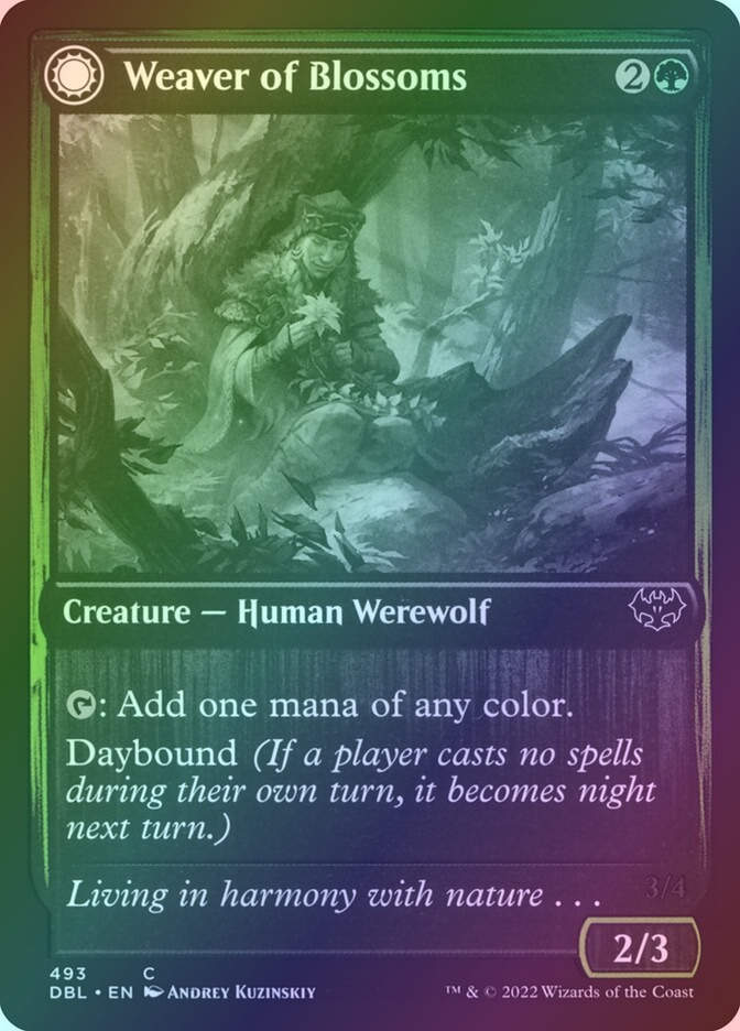 Weaver of Blossoms // Blossom-Clad Werewolf (DBL) (493) / Foil