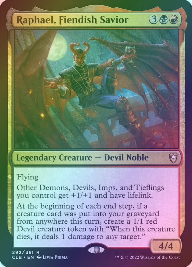 Raphael, Fiendish Savior (CLB) (292) / Foil