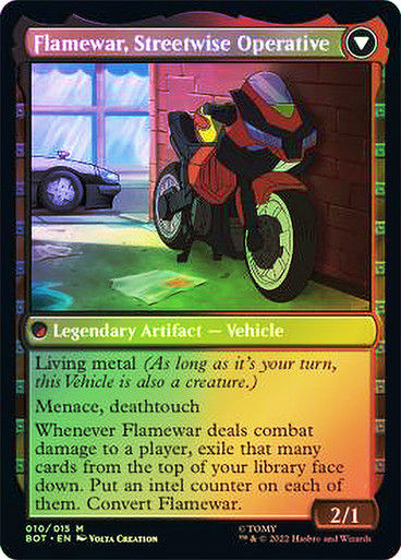 Flamewar, Brash Veteran // Flamewar, Streetwise Operative (BOT) (10) / Foil — cara 2 de 2