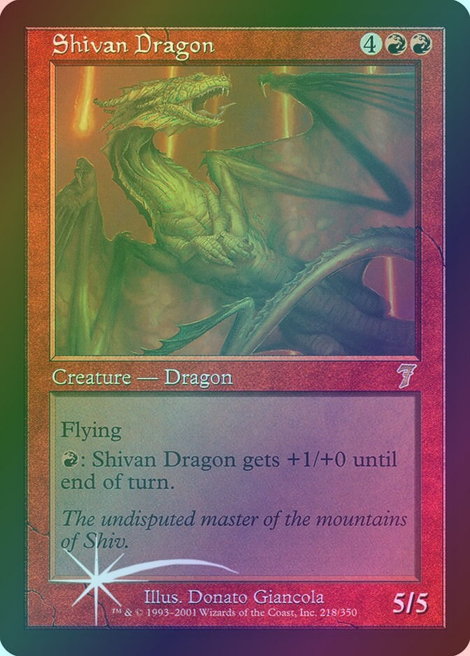 Shivan Dragon (7ED) (218★) / Foil