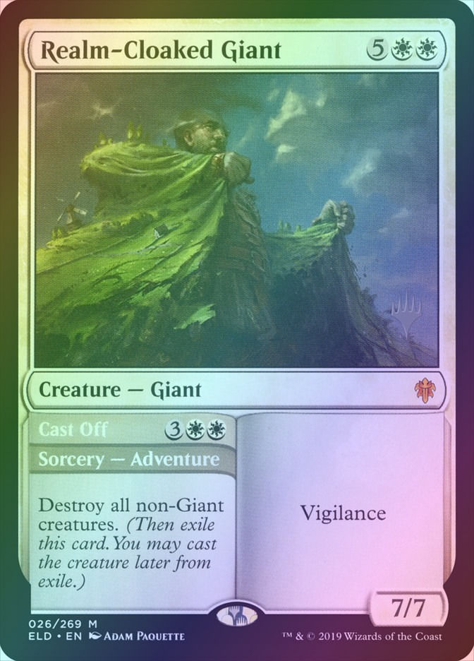 Realm-Cloaked Giant // Cast Off (PELD) (26p) / Foil
