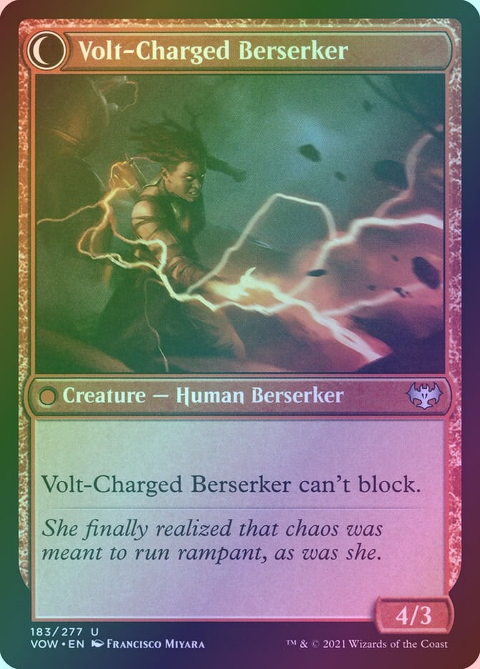 Voltaic Visionary // Volt-Charged Berserker (VOW) (183) / Foil — cara 2 de 2