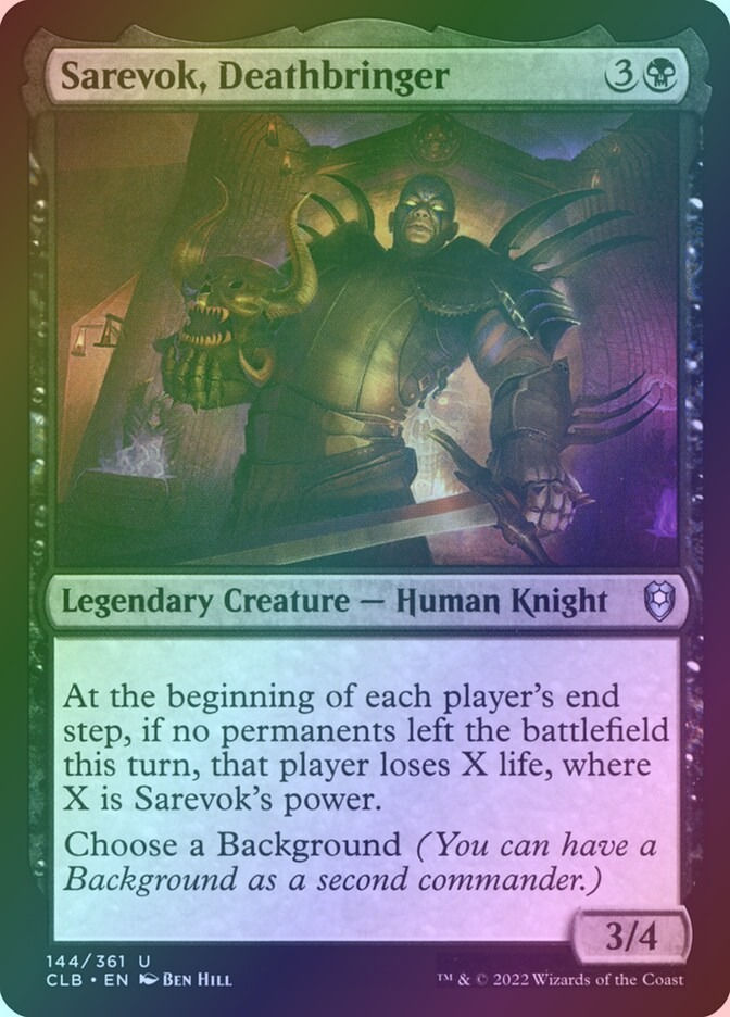 Sarevok, Deathbringer (CLB) (144) / Foil