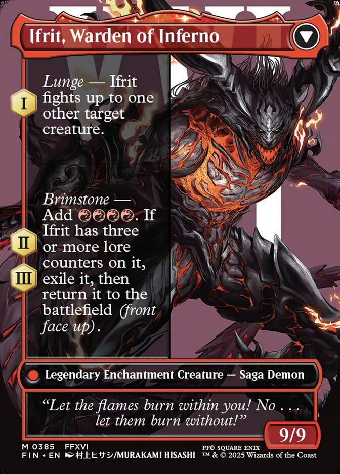 Clive, Ifrit's Dominant // Ifrit, Warden of Inferno (FIN) (385) / Borderless — cara 2 de 2
