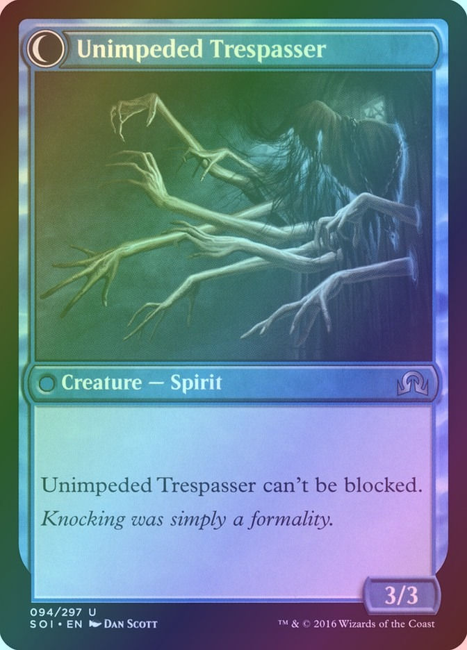 Uninvited Geist // Unimpeded Trespasser (SOI) (94) / Foil — cara 2 de 2