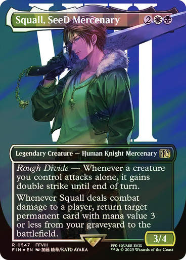 Squall, SeeD Mercenary (FIN) (547) / Borderless / Surge Foil