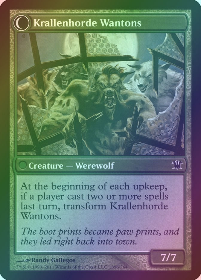 Grizzled Outcasts // Krallenhorde Wantons (ISD) (185) / Foil — cara 2 de 2