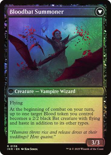 Voldaren Bloodcaster // Bloodbat Summoner (INR) (138) / Foil — cara 2 de 2
