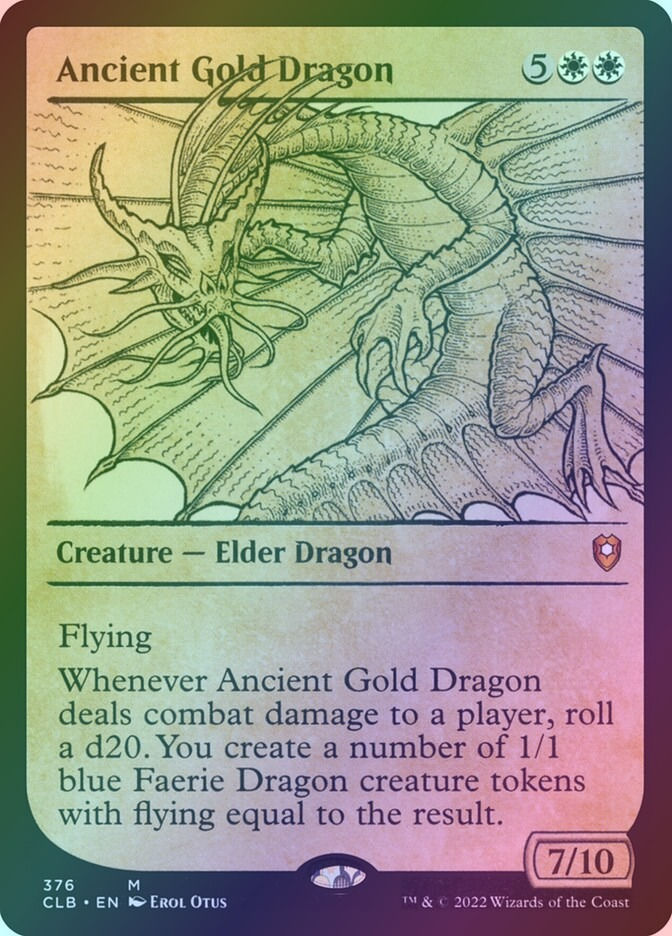 Ancient Gold Dragon (CLB) (376) / Showcase / Foil