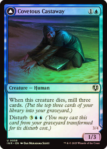 Covetous Castaway // Ghostly Castigator (INR) (58) / Foil