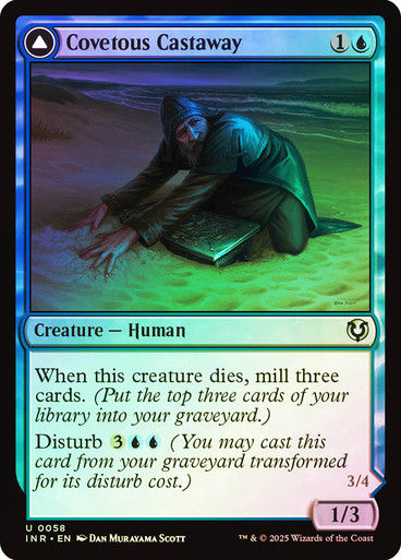 Covetous Castaway // Ghostly Castigator (INR) (58) / Foil — cara 1 de 2