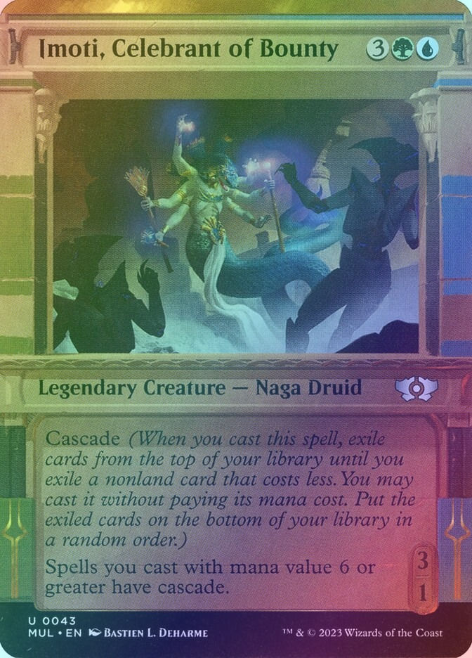 Imoti, Celebrant of Bounty (MUL) (43) / Borderless / Showcase / Foil
