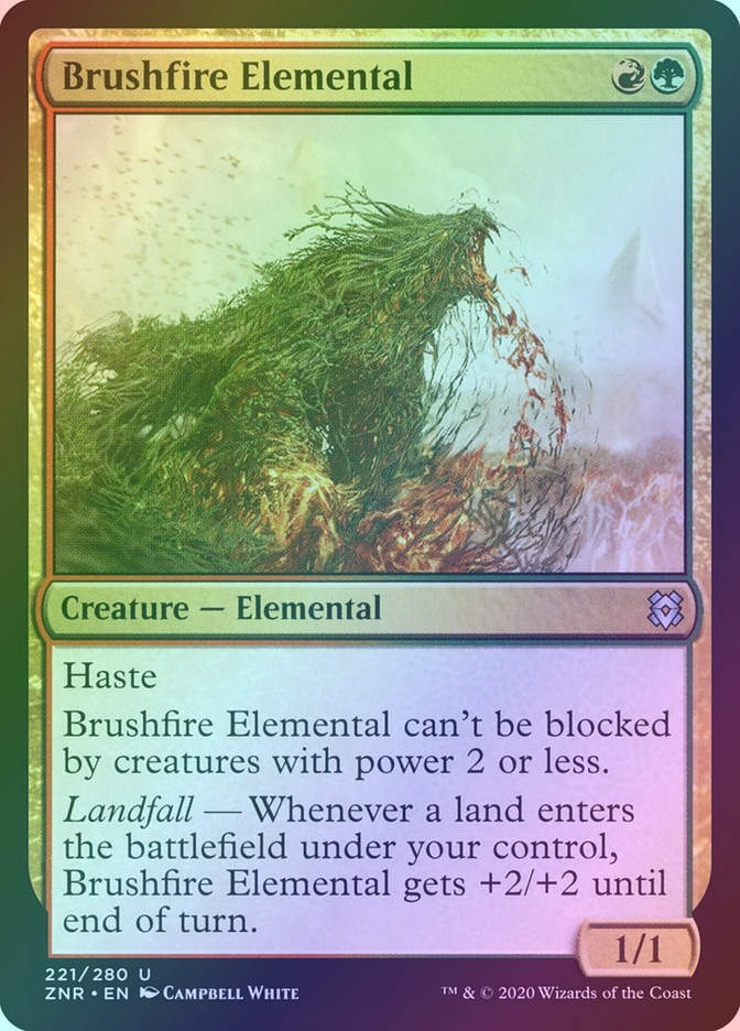 Brushfire Elemental (ZNR) (221) / Foil