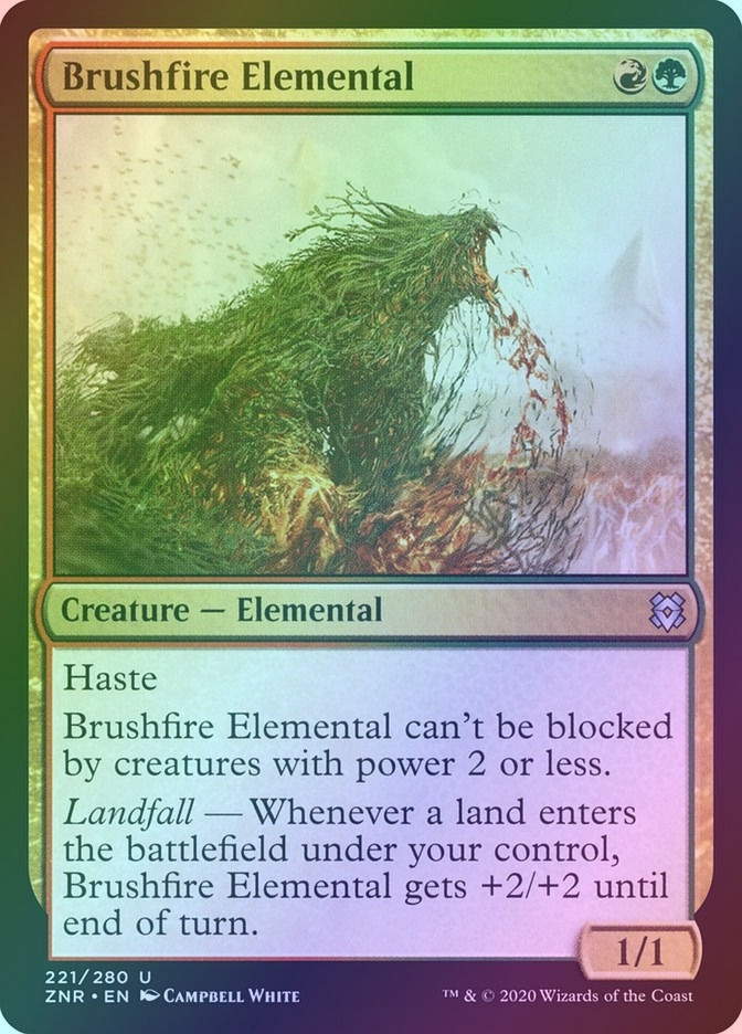 Brushfire Elemental (ZNR) (221) / Foil
